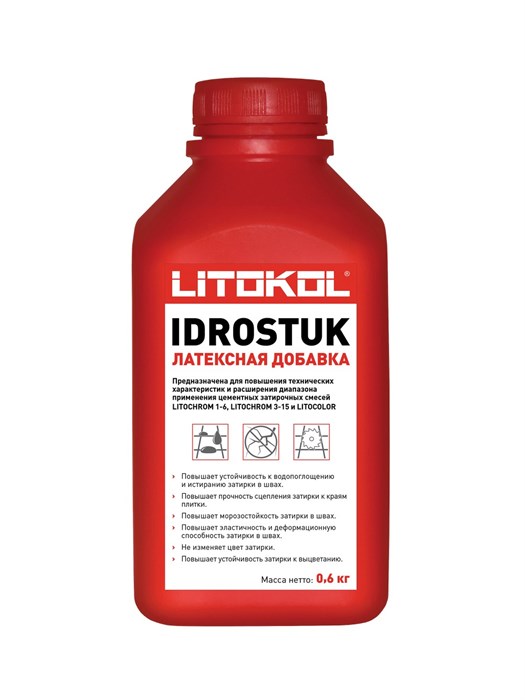 LITOKOL IDROSTUK / Литокол Идростук Латексная добавка для затирки L0112020002 - фото 7863