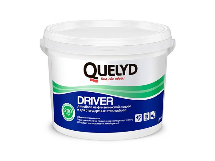 Quelyd Driver Клей для стеклообоев и флизелиновых обоев. 50125900 - фото 8274