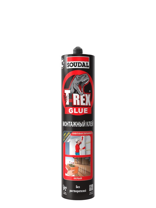 Soudal T-REX / Соудал Т-РЕКС Моментальная схватываемость Клей монтажный универсальный акриловый. 134923 - фото 8389